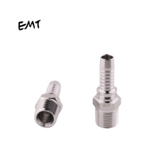 Factory price npt male connector stainless steel straight hydraulic hose fittings